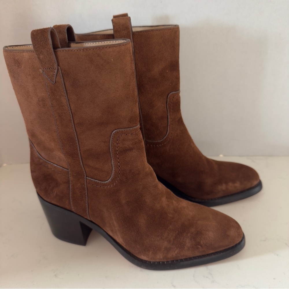 Veronica Beard Carmen suede brown western boots Size: 6